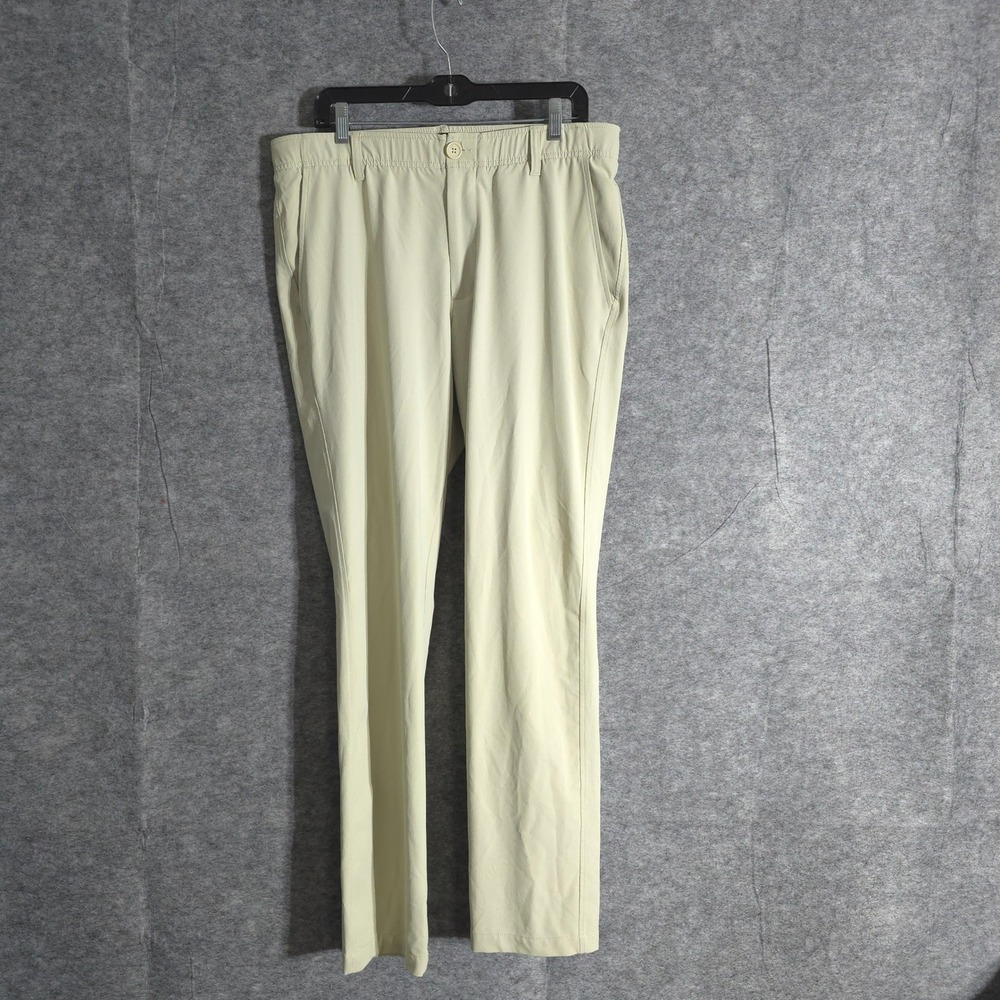 Under Armour Mens Golf Pants 36/32 Beige Lightweight Performances Solid Sports